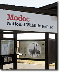 Signage in the Modoc National Wildlife Refuge.